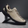 Zapatos Deportivos Casuales para Senderismo al Aire Libre de Talla Grande 38-47 Zapatos de Hombre de Cuero Genuino Tendencia Británica Zapatos de Senderismo Anti-Patada