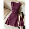 Saia Bodycon Roxo Puro Desejo, Saia Curta Hot Girl, Novo Estilo de Verão 2026, Vestido de Alça Especialmente Bonito e Sexy