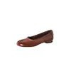 Zapatos Retro Estilo Francés de Punta Dividida Pata de Cerdo Modelo Nuevo 2026 Lavado Piel de Vaca Boca Baja Zapatos de Una Sola Pieza Zapatos Planos de Cuero Genuino de Alta Calidad para Mujer