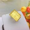 Anillo de Latón Chapado en Oro para Hombre, Anillo Propicio, Moderno y de Moda, Venta Directa del Fabricante, Oro Mayorista de Vietnam