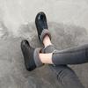 Mancha marrón de invierno nuevo al por mayor cubierta para zapatos de lluvia para adultos para mujer en el tubo más terciopelo moda botas de lluvia cálidas impermeables
