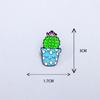 [Liquidación] Broches de Plantas y Flores: Flor de Melocotón, Insignia de Cactus, Pines con Letras Inglesas en Forma de Corazón, Personalizados