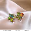Pendientes de botón elegantes de moda con aguja de plata s925 que combinan con todo. Pendientes de temperamento ligeros de lujo de alta calidad para mujer. Pendientes pequeños franceses al por mayor.