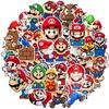 50 folhas Cartoon Mario Adesivos Bagagem Adesivos Scooter À Prova D' Água Computador Tablet Graffiti Adesivos