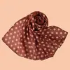 Bufanda Fina Transpirable de Gasa para Mujer con Estampado Geométrico de Lunares, Elegante, Decorativa, para Viaje, Protección Solar, Chal