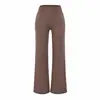 Calça Flare de Bolinhas Azul Marinho para Mulheres 2026 Nova Coleção Primavera/Verão Petite Cintura Alta Caimento Solto Emagrecedora Calça Esportiva de Yoga