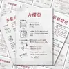 Novo Modelo24 Adesivos de Modelo Físico Grandes para Anotações de Física do Ensino Médio, Resumos de Conhecimento e Pontos Chave de Provas