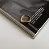Anel Enrolado Curvo Tridimensional para Mulheres, Design Simples, Anel Aberto para Dedo Indicador, Anel Ondulado Estilo Frio Personalizado Atacado