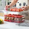 Refrigerador Grande Congelación Rápida Caja de Empanadillas Grado Alimenticio Caja de Almacenamiento para Conservación de Wontons Plástico Doméstico Transparente Caja de Conservación de Empanadillas