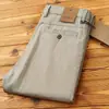 Nuevos Pantalones de Lino Puro 100% Natural de Gama Alta para Verano, Finos, Transpirables, de Color Puro, Holgados, Rectos, Casuales para Hombre