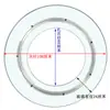 Estufa de Inducción con Plato Giratorio de Vidrio Templado, Olla Caliente con Batería, Anillo de Acero Giratorio Hueco, Cubierta de Mesa Redonda