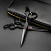 Tijeras de Peluquería Asequibles Sy22 Negras, Tijeras para Cortar el Cabello, Tijeras Planas, Tijeras para Flequillo, Tijeras Deslizantes, Logo Personalizable