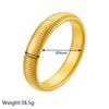 Pulsera Brazalete Europeo y Americano Transfronterizo Elástico Exagerado de Acero Inoxidable para Mujer Pulsera de Moda a Rayas de Lujo Ligero Collar para Mujer