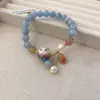 Pulsera de diamantes cuadrados, diseño elegante y moderno de la marca coreana Flu, pulsera delicada y con sentido de la moda, pulsera de celebridades de Internet, recién llegada para mujeres.