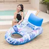Asiento Doble Inflable para Agua Tipo Hoja, Ampliado y Engrosado, Flotador de Agua Inflable para Adultos, Cama Flotante Individual, Sillón