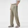 Pantalones Casuales de Estilo Old Money Resistentes a las Arrugas con Doble Pliegue, No Planchar, Corte Holgado para Hombre, Caída Recta, Versátiles para el Trabajo, Pantalones Largos Elásticos en Cuatro Direcciones