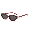 2026 Gafas de Sol Estilo Celebridad Marco Negro Mujer GM Marco Ovalado Pequeño Moda Retro Ojo de Gato Hombre Protección UV