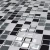 Novos adesivos de parede em mosaico preto e branco tridimensionais DIY Kitchen Background Adesivos decorativos Adesivos de parede de cola de gota de parede interna