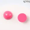 Brilhante Macaron 14mm Cor Pura Redondo Meio Redondo Brincos DIY Acessórios de Cabelo Femininos Peças de Joia Materiais Atacado