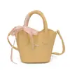 Novas Bolsas Infantis, Estilo Coreano Simples Cor Sólida Bolsas Saco para Meninos e Meninas, Fofas Bolsas de Mão Mini com Laço para Bebês