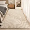 Alfombra de Mesita de Noche Imitación Cachemir, Felpudo de Suelo para Dormitorio, Nueva Alfombra Lavable de Área Grande de Cobertura Total, Lujo Ligero de Gama Alta para Habitación Sala de Estar