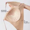 Sujetador líquido de base invisible sin costuras con tirantes finos, espalda alta en U fina para mujer, sensación fresca de piel de hielo, sujetador de copa fija