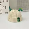 Chapéu de Lã de Inverno Infantil Chapéu de Tricô para Bebê Garry Dinossauro de Bebê Desenho Animado Chapéu com Proteção para Orelhas de Bebê Chapéu Quente Fofo