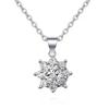 Collar de copo de nieve brillante con diamantes completos para mujer, moderno y elegante de estilo japonés y coreano, colgante de imitación de diamante, cadena clavicular linda con incrustaciones de diamantes para mujer