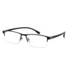 Armazón Óptico Metálico de Gama Alta con Línea de Ceja de Media Montura para Hombre Armazón de Gafas Elegante Retro de Media Montura Se Puede Combinar con Nuevos Productos Transfronterizos