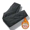 Novos estilos de outono e inverno para exportação: calças masculinas plus size para esportes ao ar livre e uso casual, com forro de fleece, espessas, quentes e à prova de vento