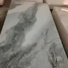 Produção de Painéis UV de Mármore Imitação de Alto Brilho, Painéis de Parede de Fundo, Painéis de Parede Jazz White com Padrão Contínuo, Retardantes de Chama e Impermeáveis, Paredes Internas Resistentes ao Fogo