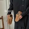 Su Meng 2025 Outono Novo Infantil Meninos Mocassins de Solado Macio Couro Genuíno Estilo Britânico Moderno Meninas Birkenstock