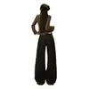 Jeans Laranja Infantil # Design de Bolso Traseiro Jeans de Perna Larga Scimitar para Mulheres, Caimento Solto, Emagrecedor, Valoriza a Silhueta, Versátil, Calças Compridas.