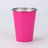 Copo de Aço Inoxidável 304 Transfronteiriço Simples Camada Única Boca Enrolada Copo de Café Portátil Acampamento ao Ar Livre Copo para Bebidas Frias Cerveja