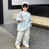 Sudadera para niño 2025 Nueva Primavera Primavera y Otoño de Niños Falso de Dos Piezas Manga Larga Primavera para Niño Top Estilo Cuello Redondo