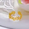 Anillo para Mujer de Estrella de Cinco Puntas Hueca Estilo Ins Tendencia Tiktok Joyería de Moda Ol Venta al por Mayor