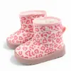 Botas de nieve nuevas de invierno para niños con forro grueso de felpa, protección para el pie con velcro, zapatos de algodón para niños y niñas, botines de algodón para niños pequeños