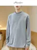 Camisa térmica base de gola alta, camiseta de manga longa para homens, nova camada interna quente de outono e inverno, top base de gola média