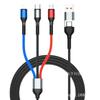 Cable de Carga Rápida Multifuncional Seis en Uno, Cable de Datos para Teléfono Móvil Uno a Tres, Cable de Carga Tipo-C de Tres Cabezas, Cable de Regalo