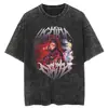 Tamanho Europeu Transfronteiriço Naruto Hip Hop Oversized Lavado Anime Camisetas m