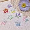 Horquilla de estrella pentagonal con gradiente de dopamina para cabello roto de mujer, clip BB, flequillo con borde de arcoíris para niñas, accesorios para el cabello