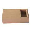 Caja de Cajón Caja de Papel Kraft Caja de Color Plegable Caja Deslizante Caja de Empaque para Calcetines Regalo