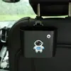 Lixeira de carro desenho animado cadeira porta traseira pendurado caixa de armazenamento multifuncional balde de armazenamento de lixo suprimentos para interior de carro