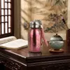 Taza de titanio puro de alta gama, elegante, con aislamiento al vacío y asa portátil, adecuada para regalos de empresa, taza de titanio puro engrosada y personalizable