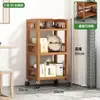 Carro Móvil para Salón de Belleza Estante de Almacenamiento Multifuncional de Madera Maciza Carrito de Herramientas Empujado a Mano para Barbería Mesa de Esquina