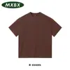 2026 Novo Estilo Cruz 250G Camiseta Vintage Masculina Peso Pesado Estilo Retrô Americano Branco Desbotado Manga Curta Masculina