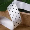 Cinta de Poliéster de Lunares de una Cara Lazo Hecho a Mano para DIY Accesorios para el Cabello Tocado Cinta para Envoltura de Regalos y Flores