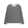 Camisa listrada com estampa de estrela estilo retrô de manga longa, top casual leve e respirável para homens, camiseta moderna e estilosa para o verão com proteção solar