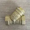 Filtro de pantalla amarillo de 4 puntos para coche DN15 Tubería de agua de calefacción Accesorios de válvula tipo Y de aire acondicionado Rosca externa No requiere desmontaje Lavable