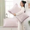Funda de Almohada de Algodón Puro, Funda de Almohada Gruesa de Gasa para Parejas, Juego de Dos, Tamaño Adulto, Adecuada para Todas las Estaciones, Funda de Almohada Individual